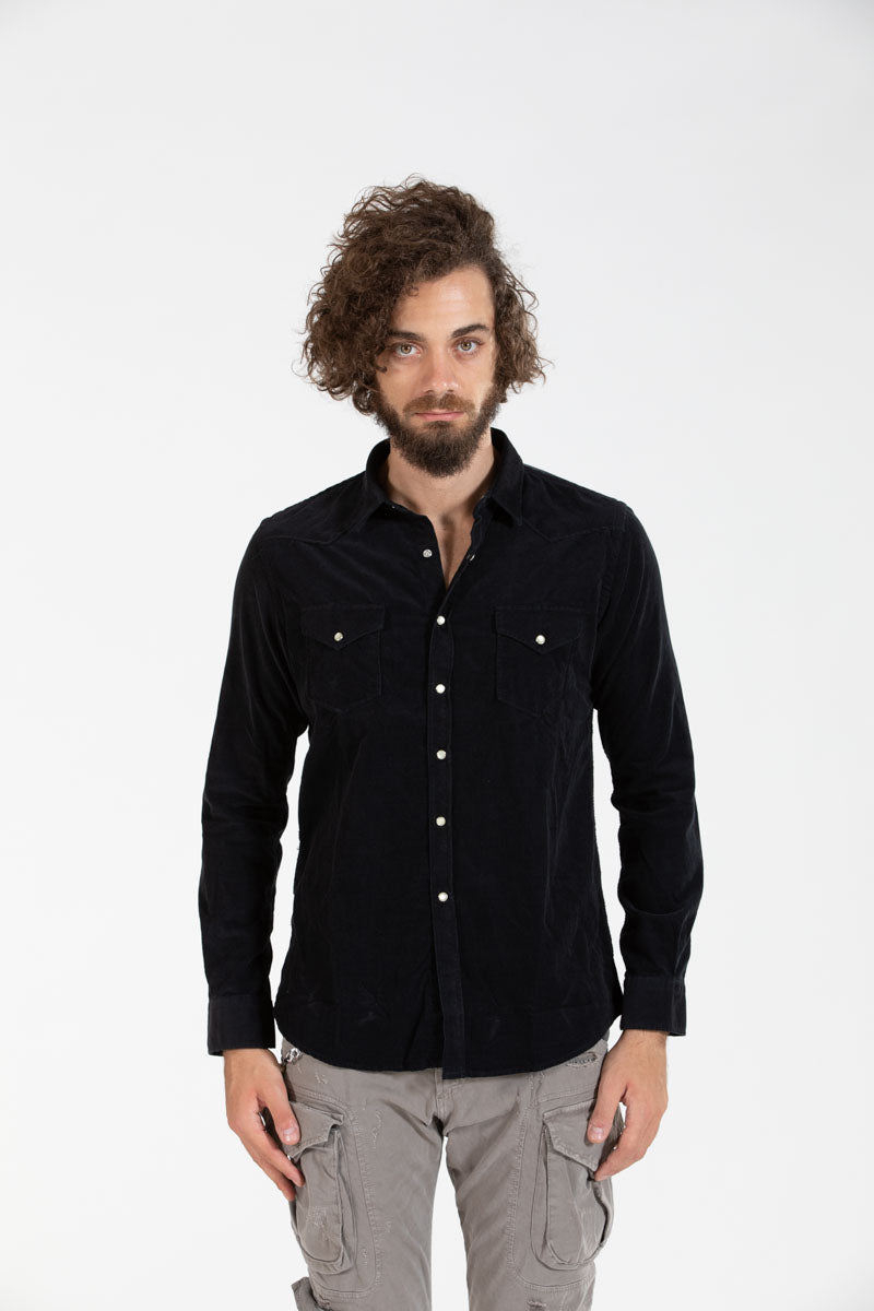 Velvet Shirt Black